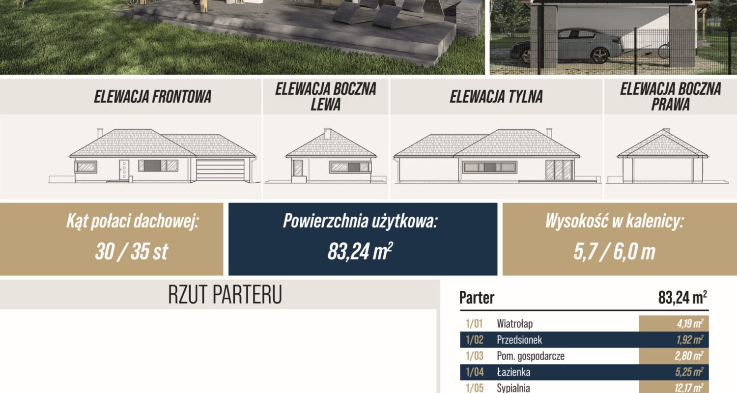 EC 1 - z garażem – lustrzane odbicie